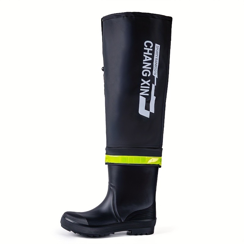 DTLCPX Mens Waterproof High-Top Rain Boots