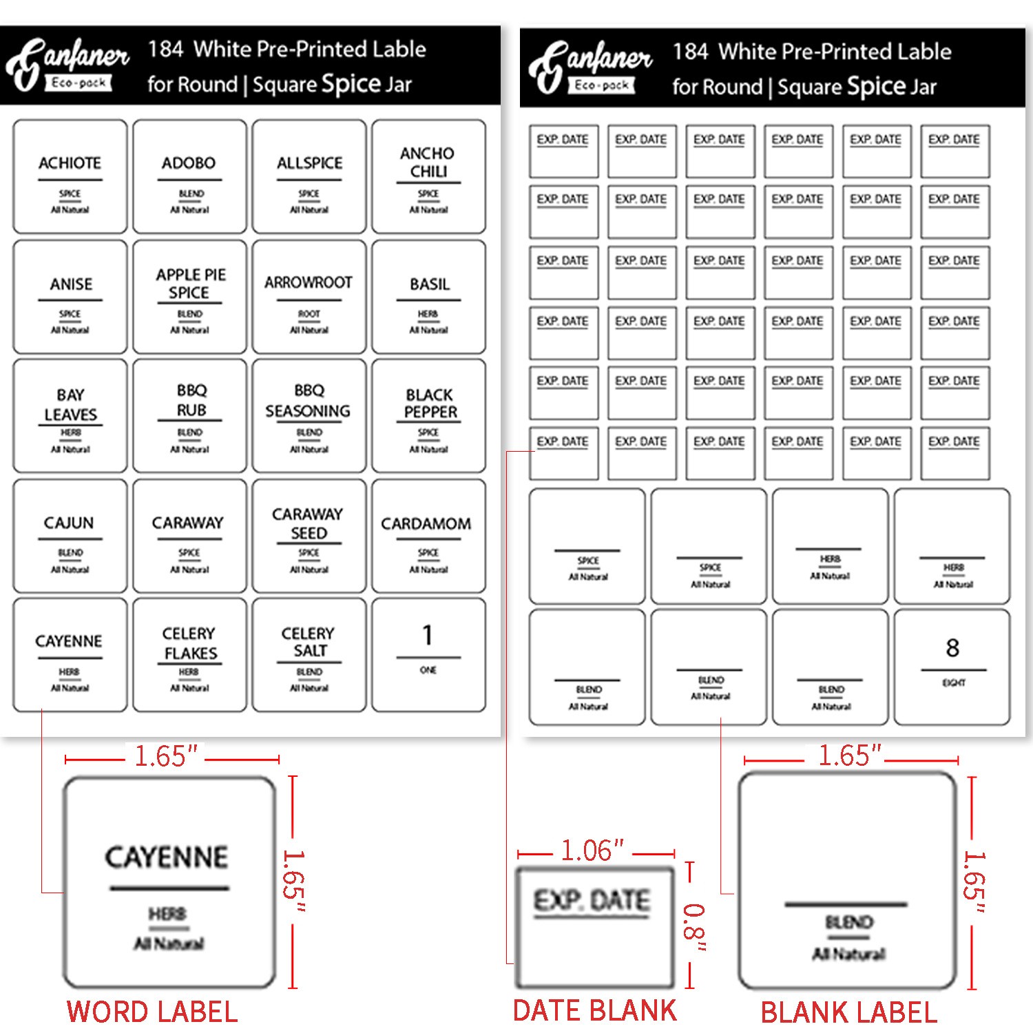 Removable Food Labels