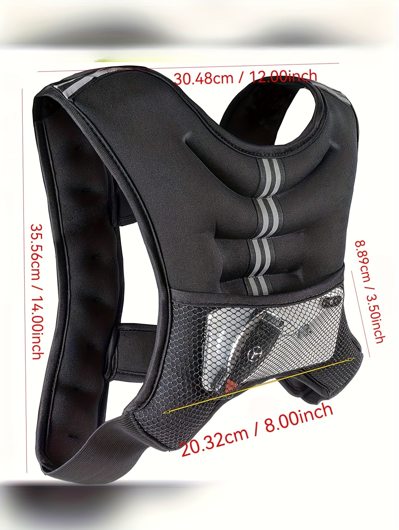 10kg Adjustable Exercise Weight Vest for Men & Women  Breathable Mesh with Padded Straps for Enhanced Workouts