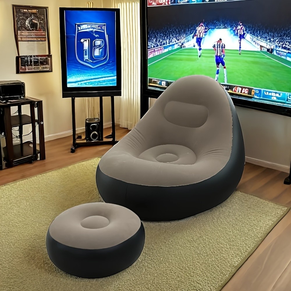 Inflatable Leisure Sofa Chair With Footstool