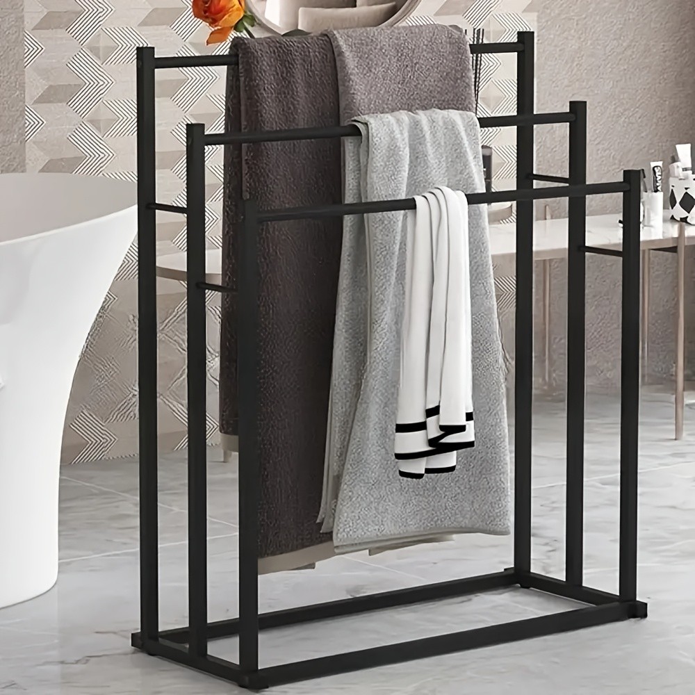 3-Tier Freestanding Towel Rack Stable, Stylish, Space-Saving Storage