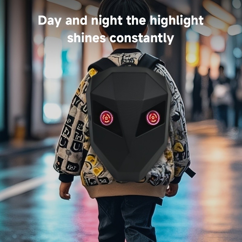 LED Mens Backpack with Display Carry Bold, Be Seen Anywhere