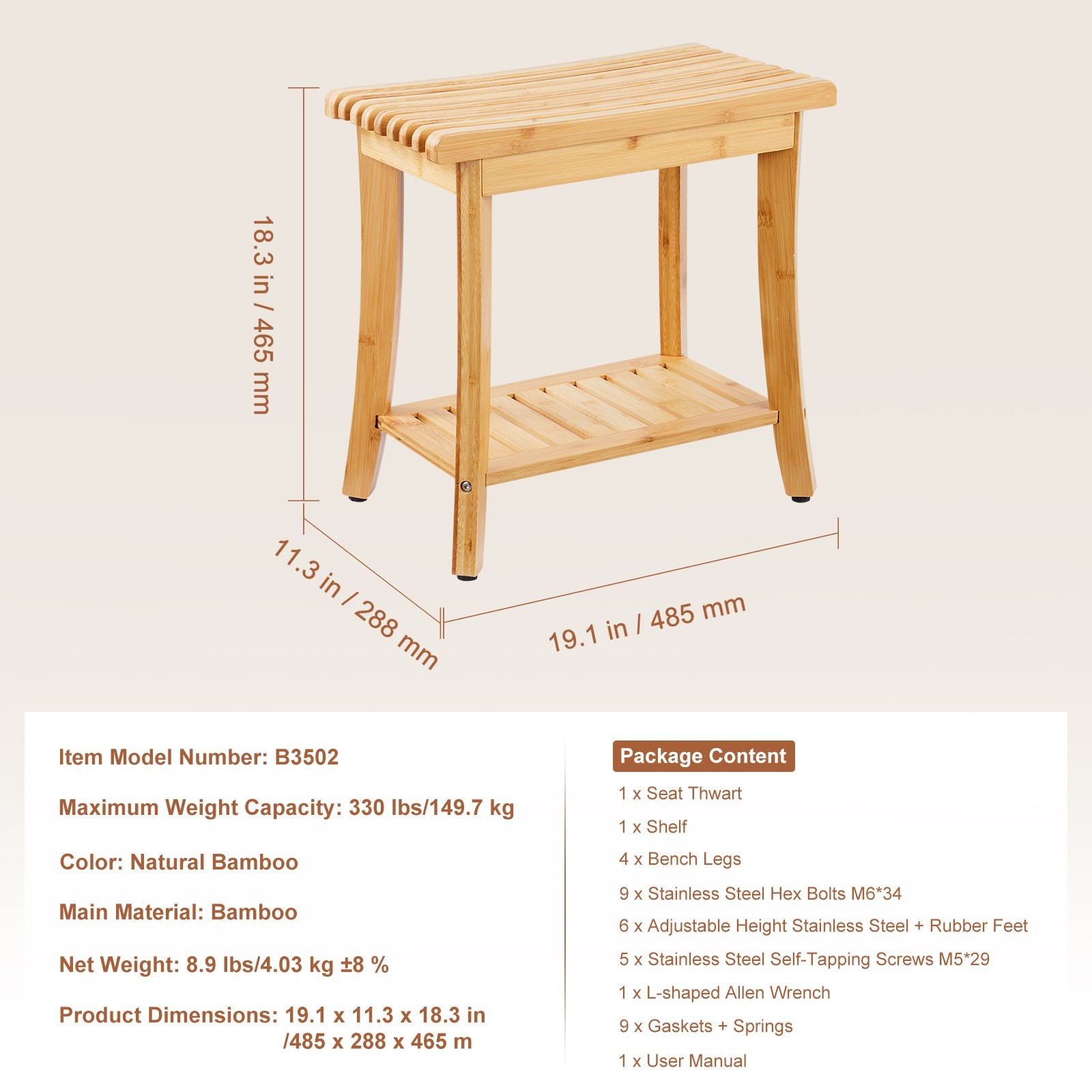 Bathroom Shower Bench