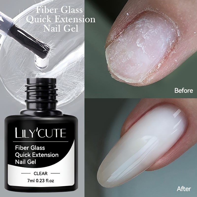 LILYCUTE Fiber Glass Cracked Nail Gel
