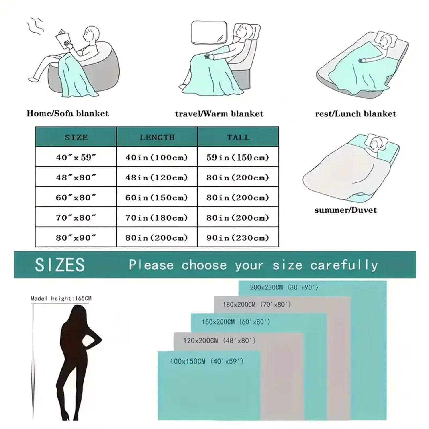 HEZOM Ultra-Soft Flannel & Milk Fleece Blanket, 300GSM