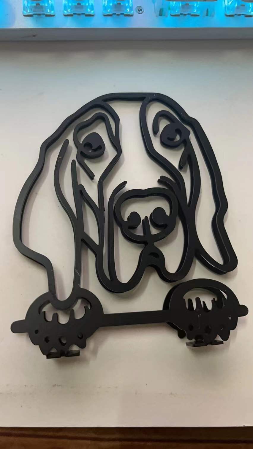 Dog Breed Line Art Sculpture