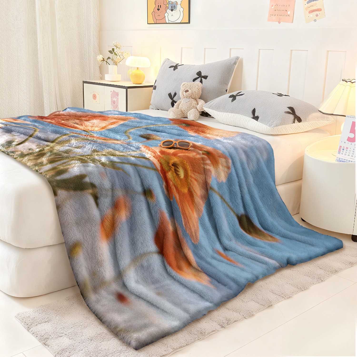 HEZOM Super Soft Flannel & Milk Fleece Blanket, 300GSM
