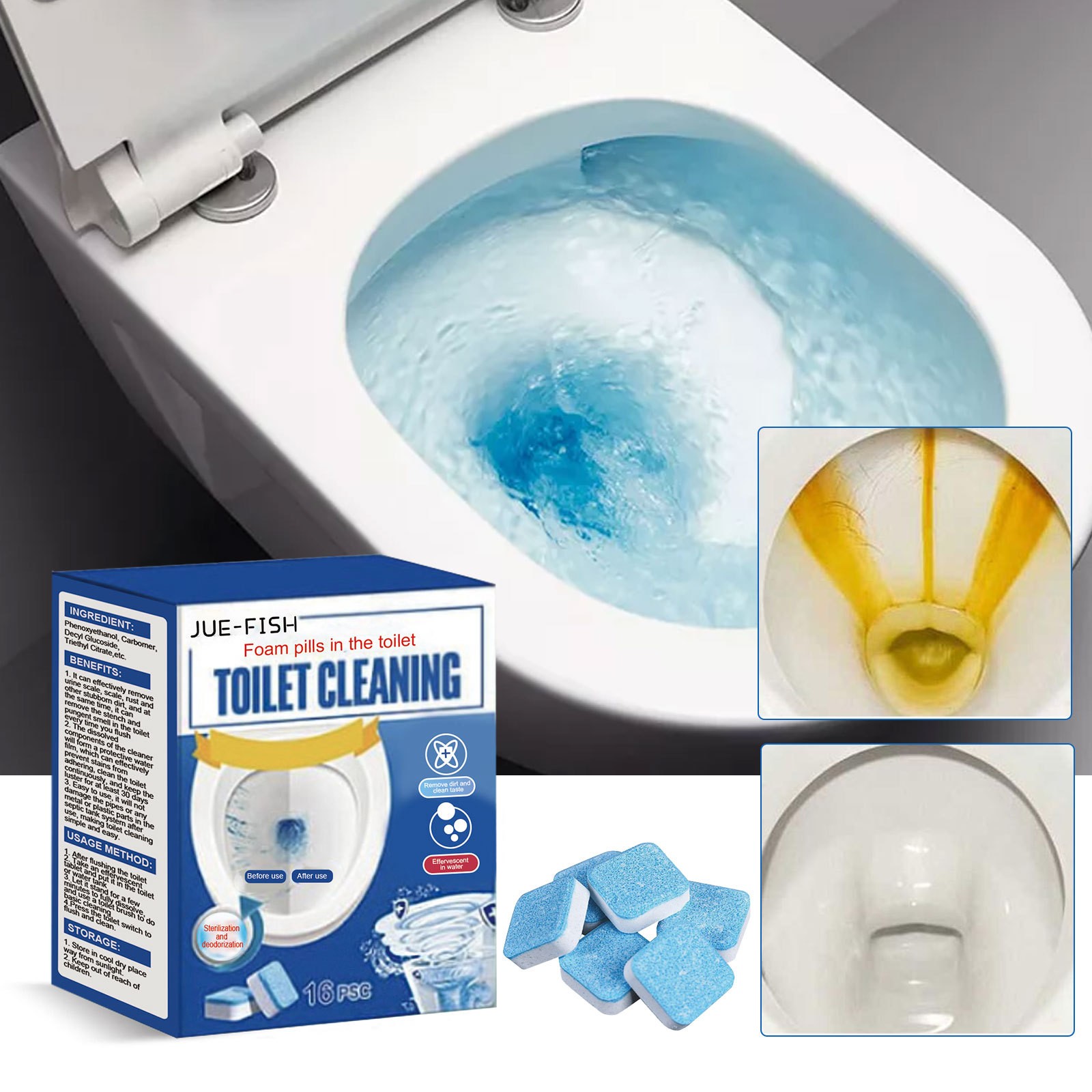 Toilet Effervescent Tablets Cleaning & Decontamination