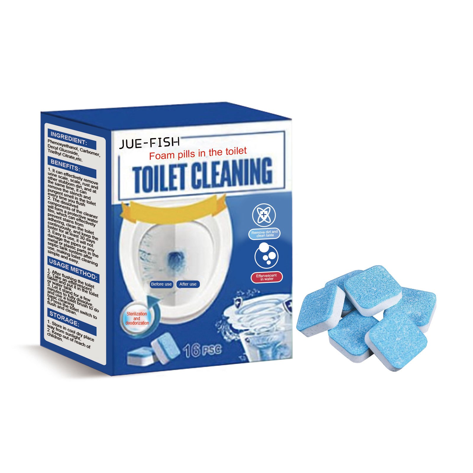 Toilet Effervescent Tablets Cleaning & Decontamination