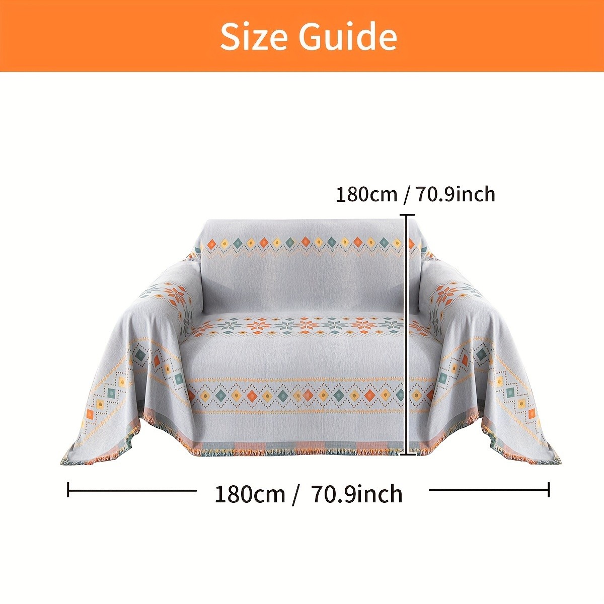 PJLZJFBY Bohemian Style Chenille Sofa Throw