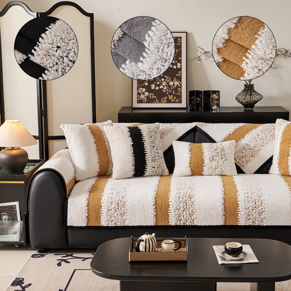ZICHENHOME Color-Block Sofa Cushion