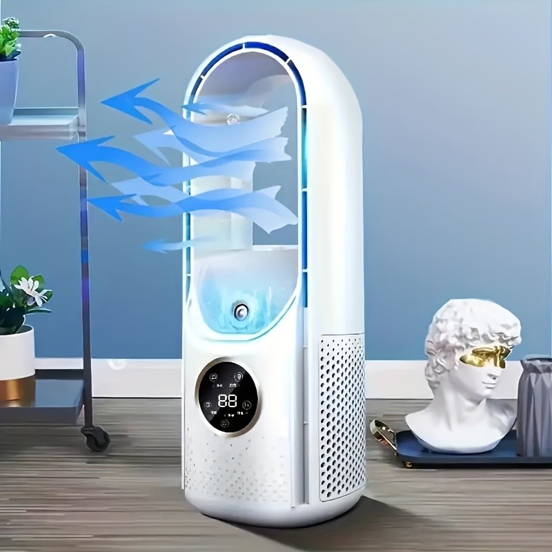 AIMPIRE Portable Bladeless Air Conditioner Fan with Night Light