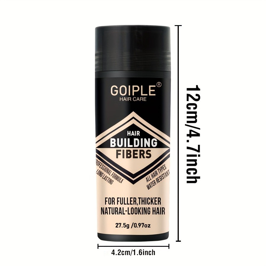 8 Color Hair Building Fibers  Water-Resistant Powder for Fuller, Natural-Looking Hair