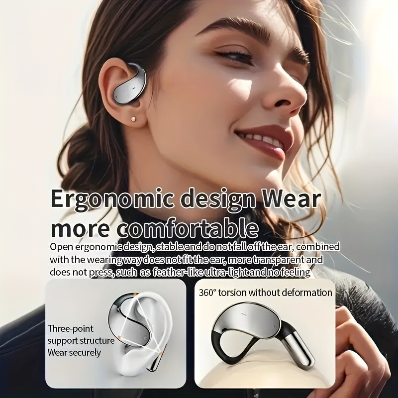 OKG AI Translation Headset Bone Conduction Technology, Real-Time Translation in 144 Languages, Intelligent Noise Cancellation