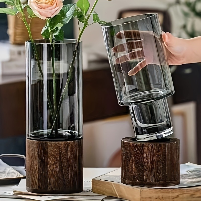 Elegant Glass Vase with Base