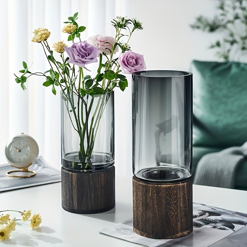 Elegant Glass Vase with Base