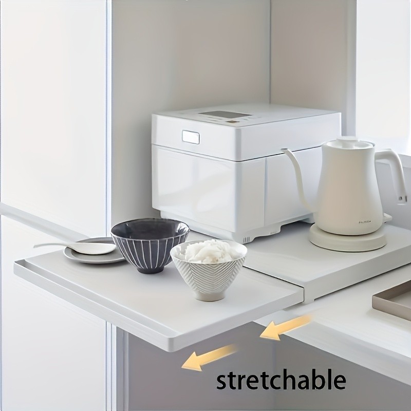 AYQW Adjustable Height Metal Kitchen Microwave Stand with Storage Drawers