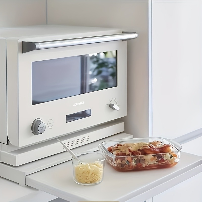 AYQW Adjustable Height Metal Kitchen Microwave Stand with Storage Drawers