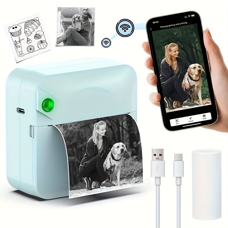 MIMIDI Ink-Free Sticker Printer Thermal Printer