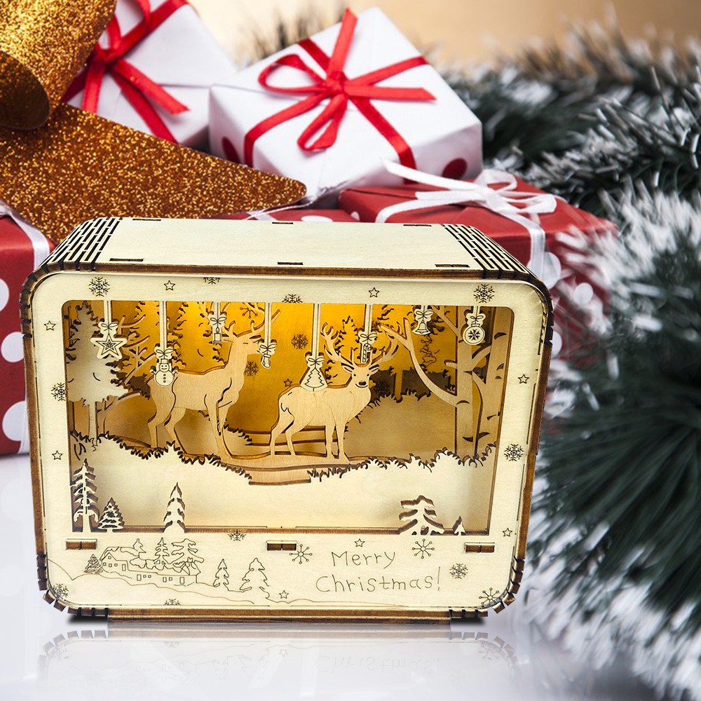 3D Wooden Puzzle Night Light