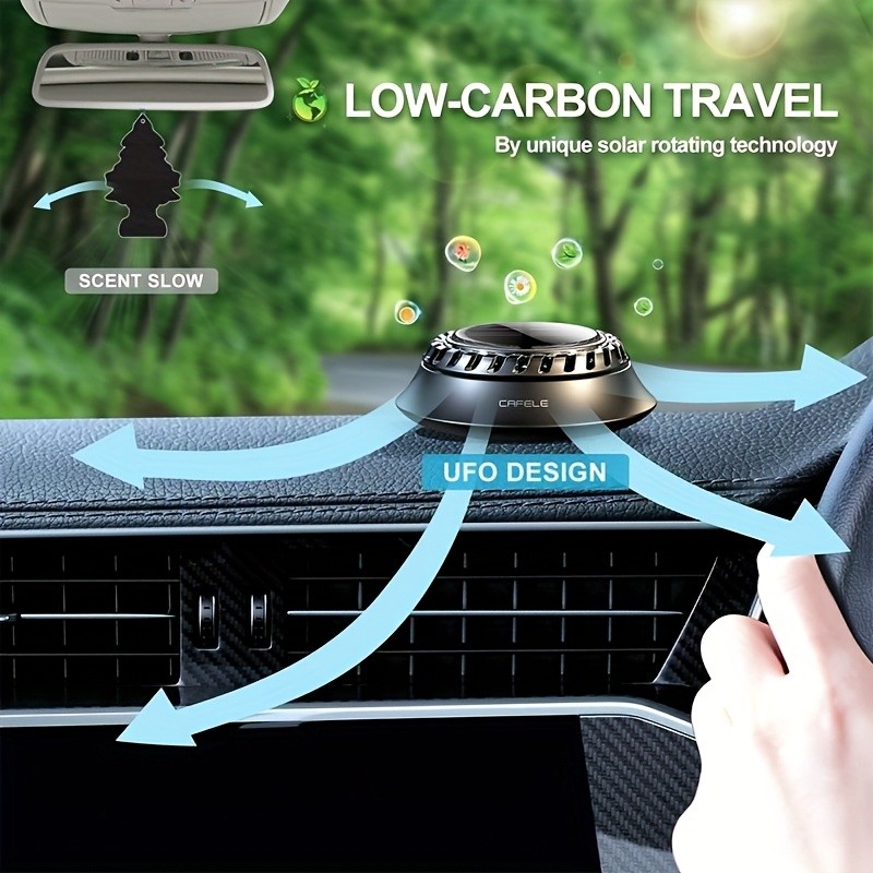 Cafele Solar-Powered Rotating Car Aroma Diffuser