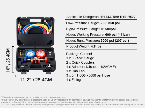 AC Manifold Gauge Set