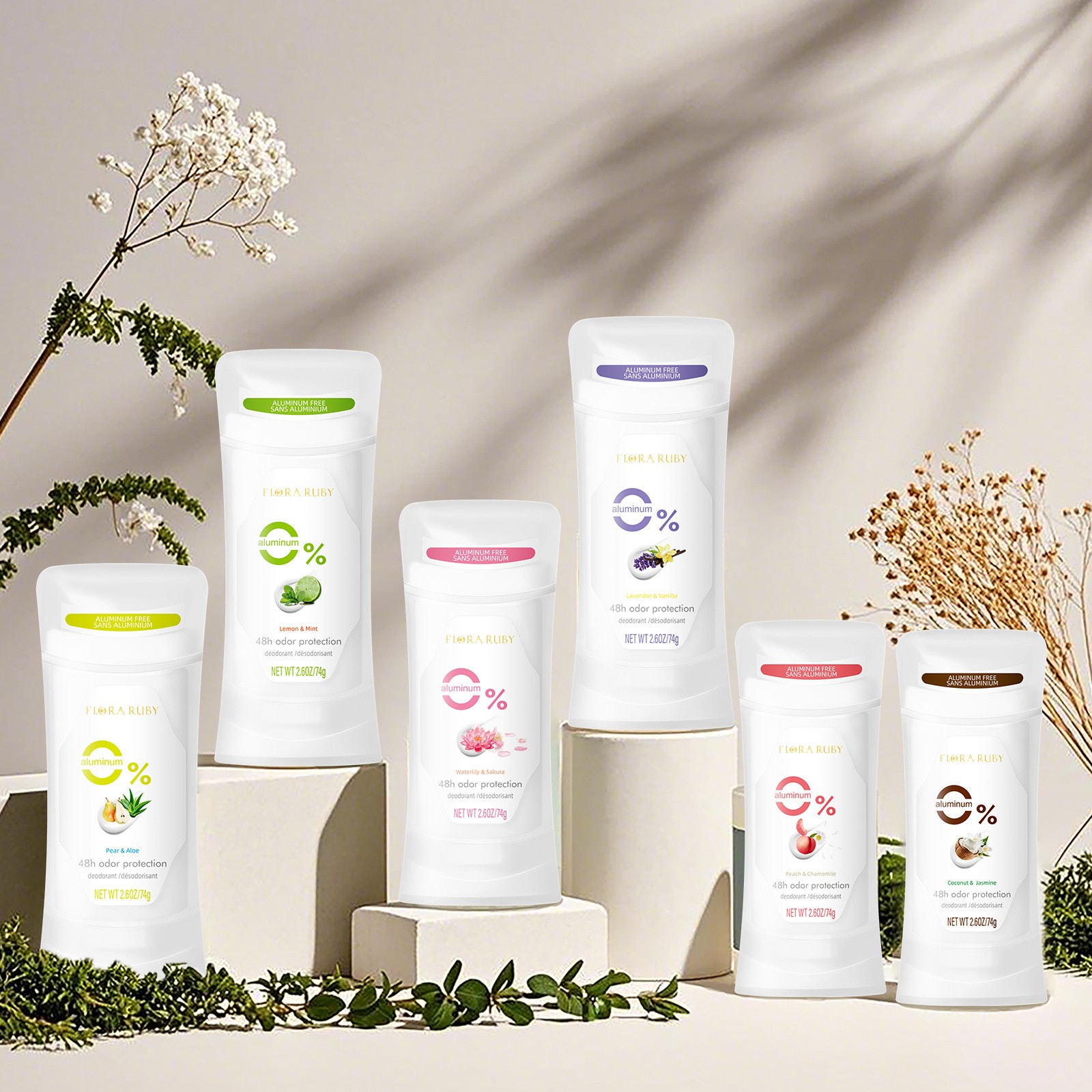 FLORA RUBY Solid Deodorant Stick