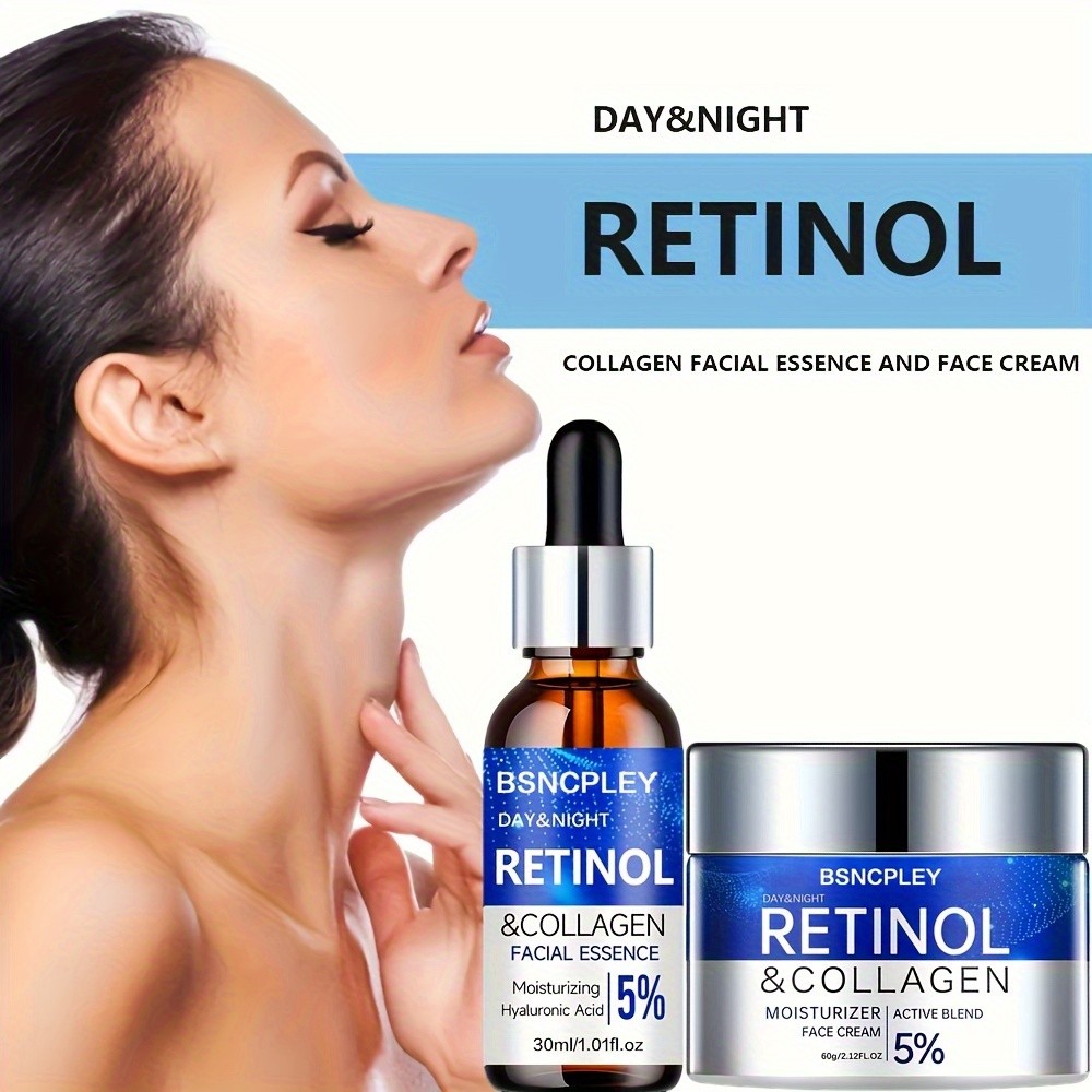 Retinol & Collagen Firming Cream and Hydrating Serum Set