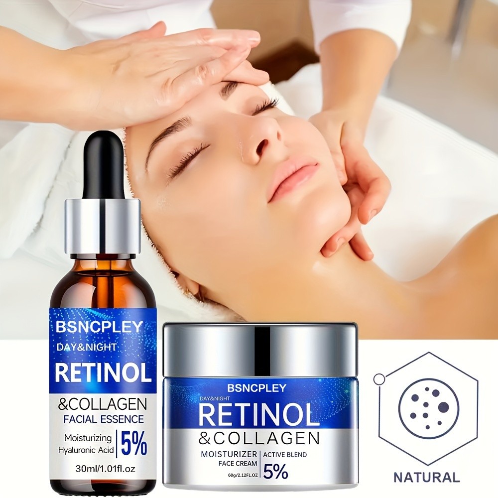 Retinol & Collagen Firming Cream and Hydrating Serum Set