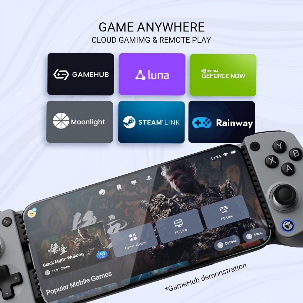 GameSir X5 Lite Mobile Gamepad | Hall Effect Sticks for FPS/MOBA, Ultra-Light 135g, Turbo Buttons, Pass-Through Charging, for iOS/Android, USB Connectivity - Grey