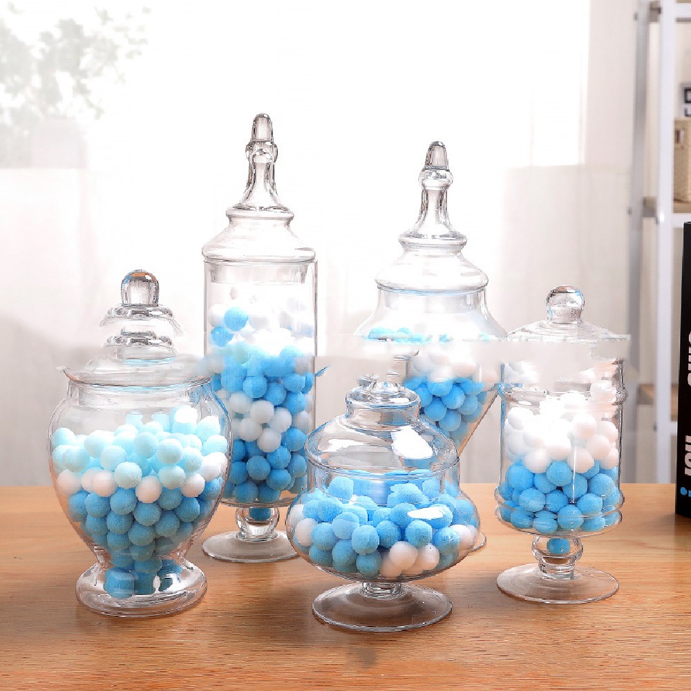 Transparent Glass Sugar Can