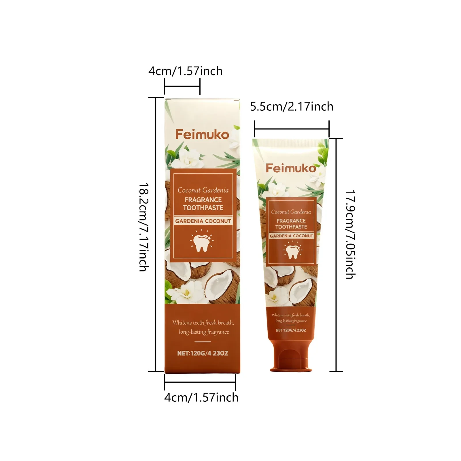 Feimuko Coconut Gardenia Fragrance Toothpaste