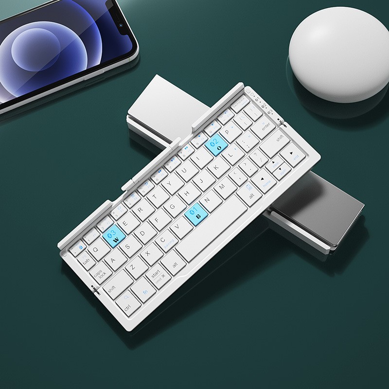 Mini Foldable Bluetooth Keyboard with Magnetic Stand