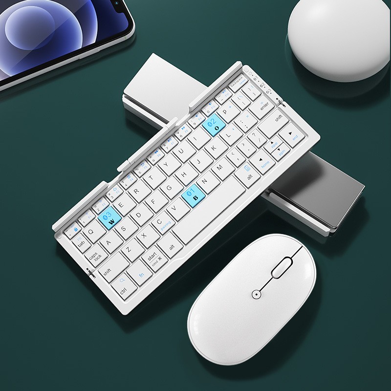 Mini Foldable Bluetooth Keyboard with Magnetic Stand