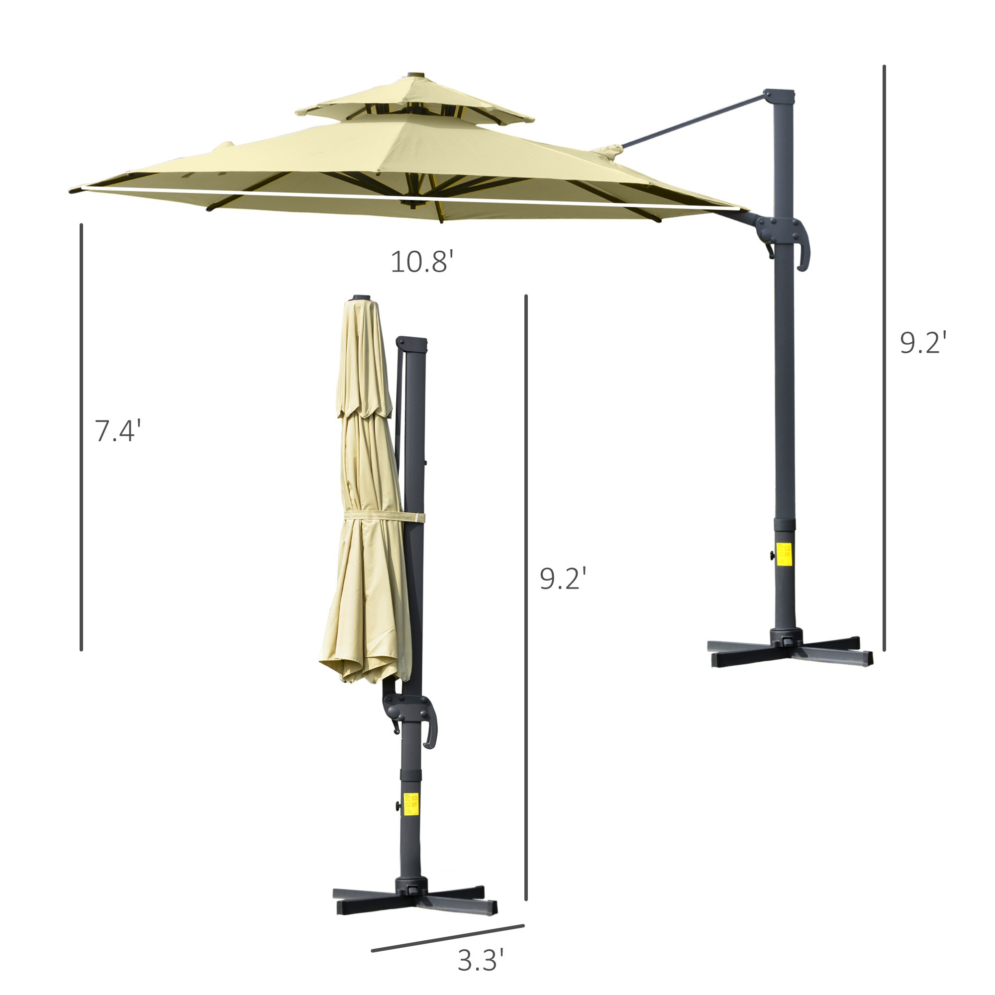 Cantilever Umbrella With Base