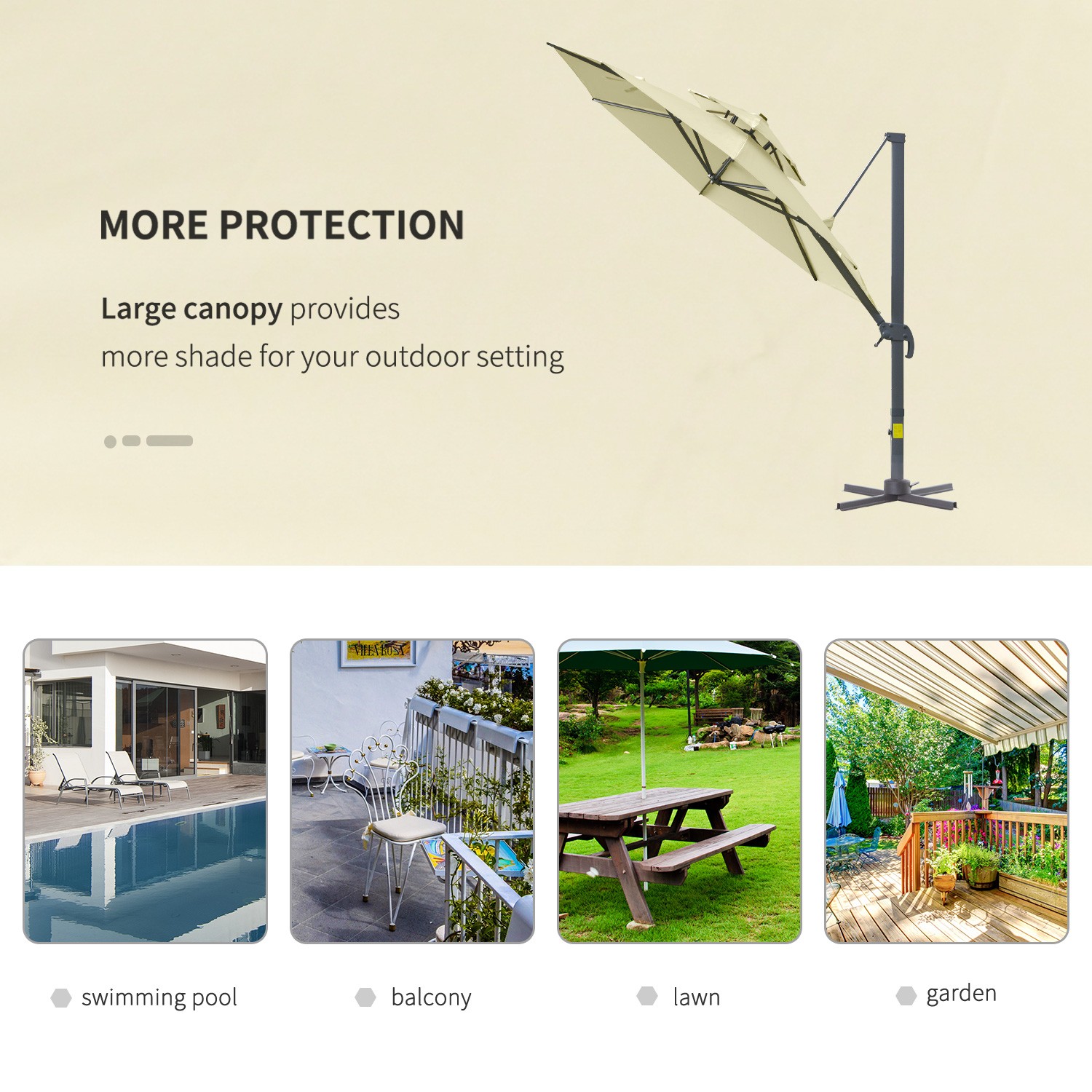Cantilever Umbrella With Base