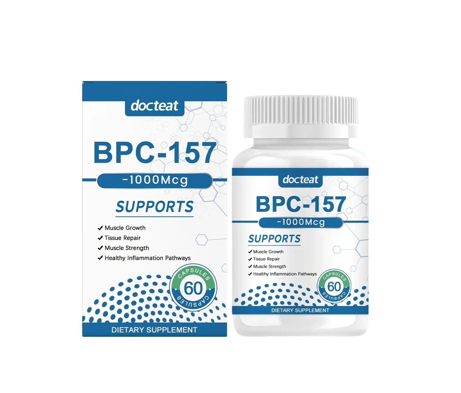 Docteat BPC-157 1000mcg  Dietary Supplement (60 Capsules)