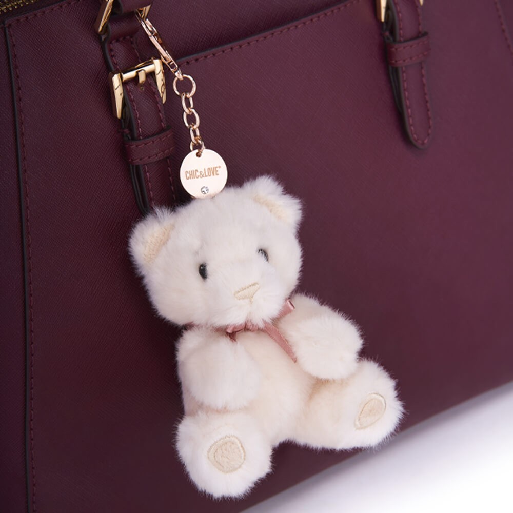 Bailey Bear Bag Charm & Birthstone Necklace - April