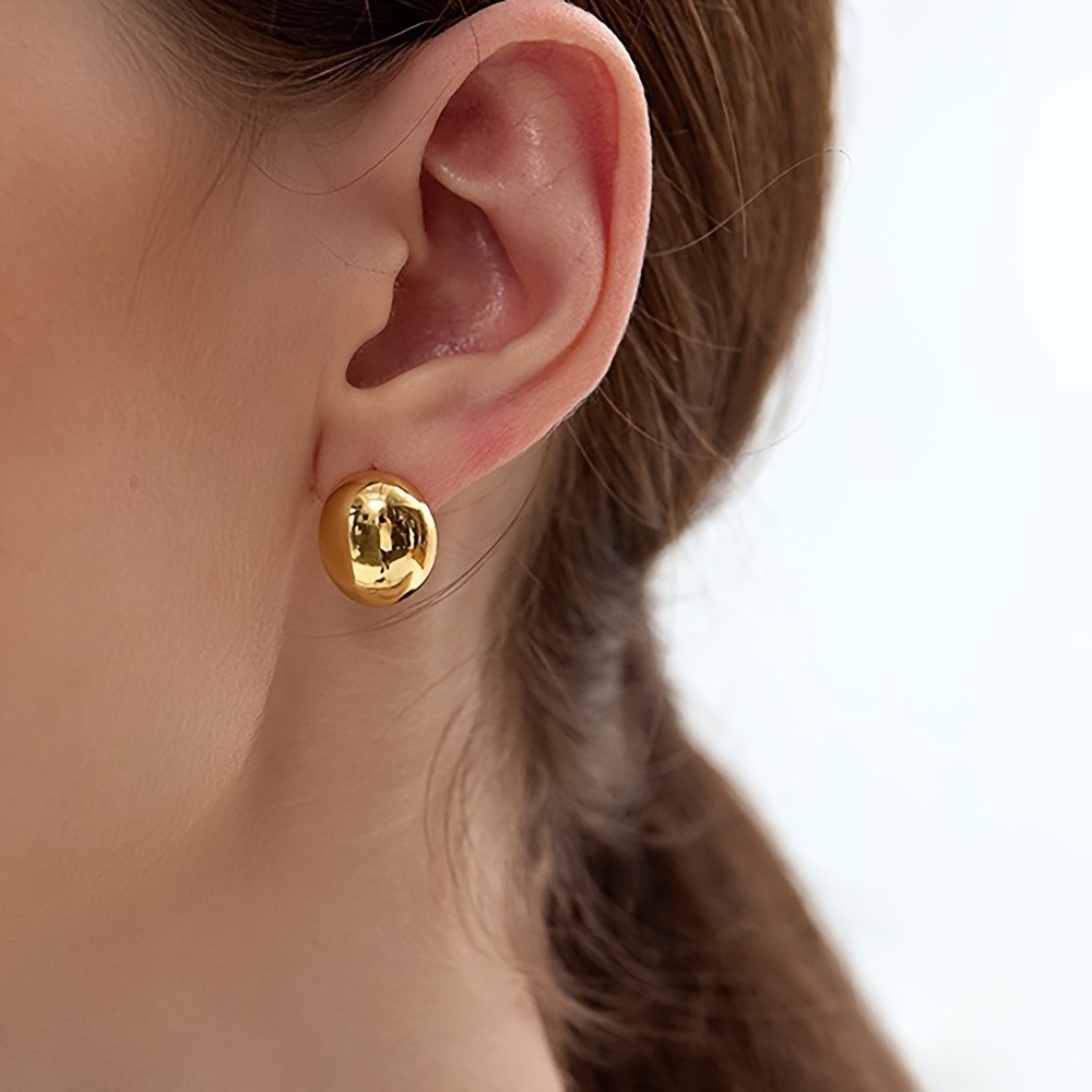 AIVEO Womens 18K Gold Plated Stainless Steel Stud Earrings