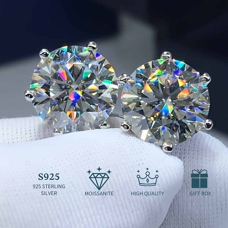 Ethic Diam 18K Gold Plated Moissanite Earrings