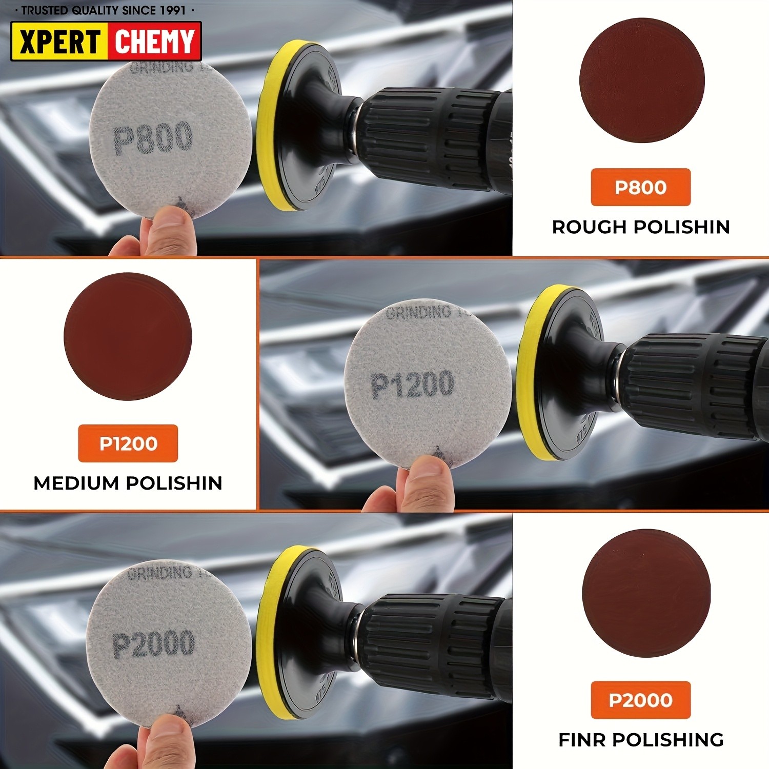 XPERTCHEMY Headlight Restoration Kit