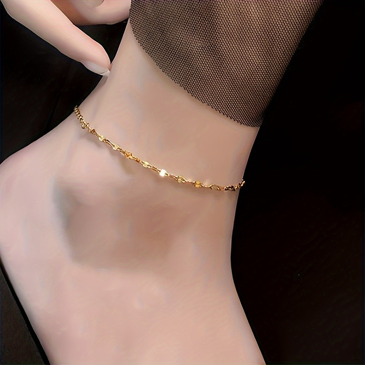 LOVESSOM S925 Sterling Silver Sexy Anklet Necklace
