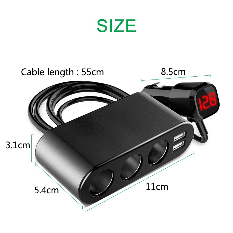 Car Dual Outlet Adapter